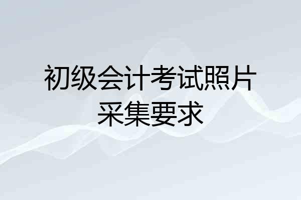 初级会计考试照片采集要求