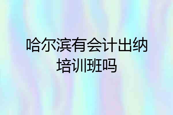 哈尔滨有会计出纳培训班吗