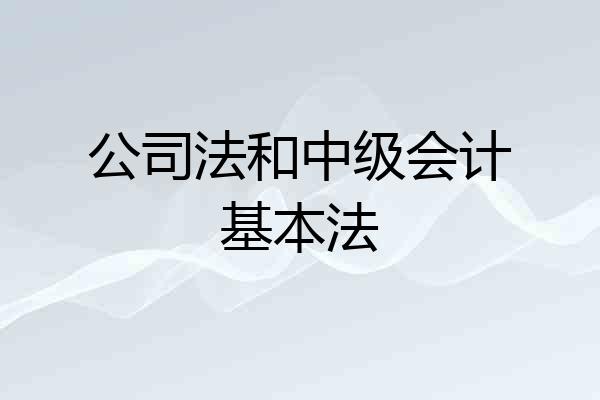 公司法和中级会计基本法