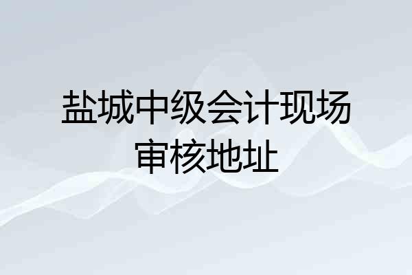 盐城中级会计现场审核地址