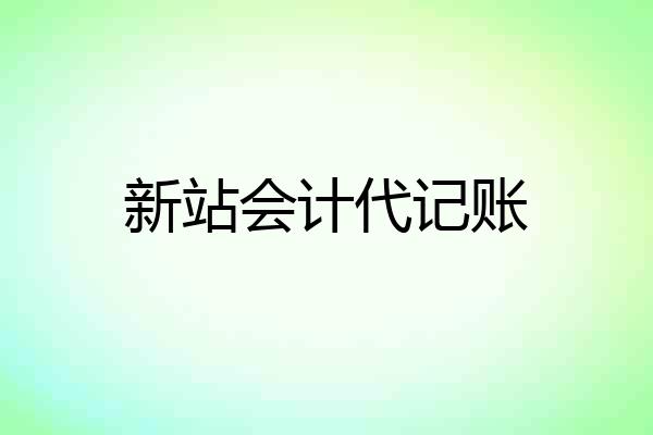 新站会计代记账