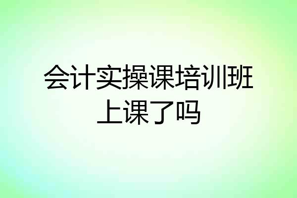 会计实操课培训班上课了吗
