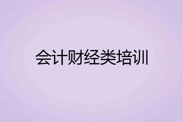 会计财经类培训