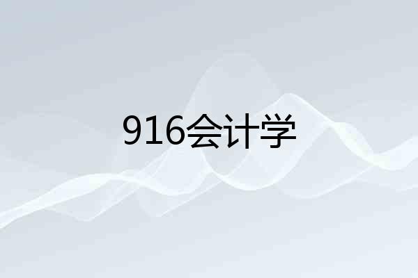 916会计学