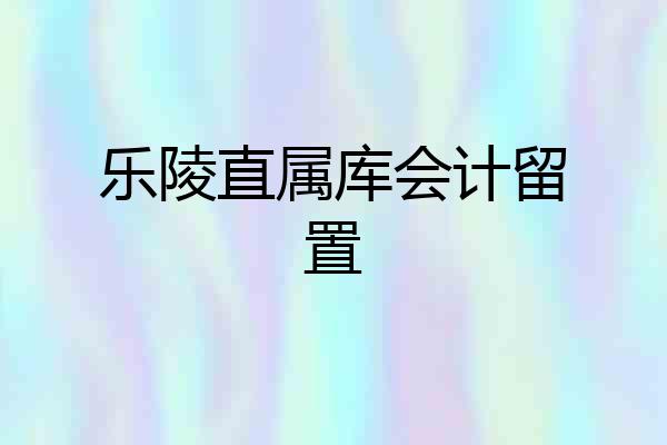 乐陵直属库会计留置