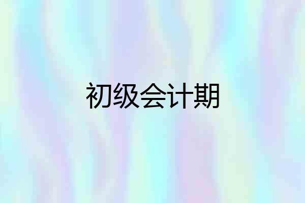 初级会计期
