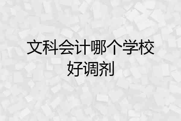 文科会计哪个学校好调剂