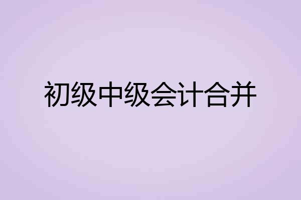 初级中级会计合并