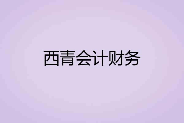 西青会计财务