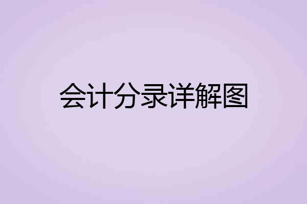 会计分录详解图