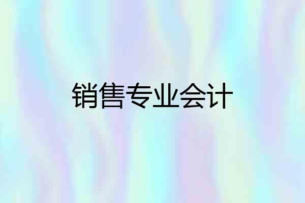 销售专业会计