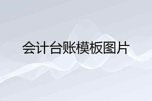 会计台账模板图片
