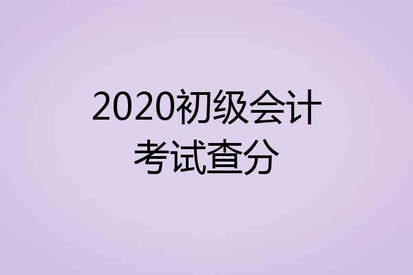 2020初级会计考试查分