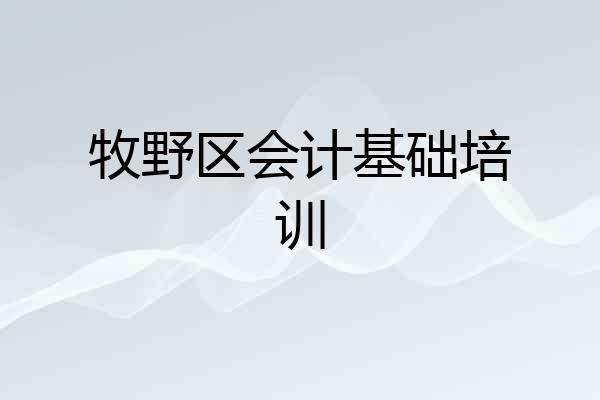 牧野区会计基础培训