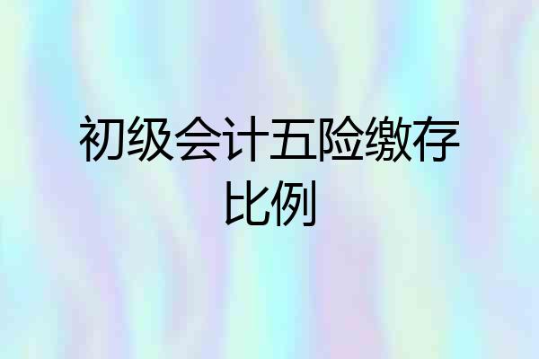 初级会计五险缴存比例