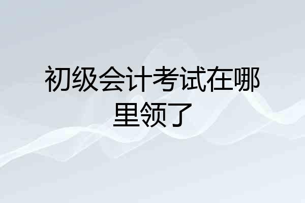 初级会计考试在哪里领了