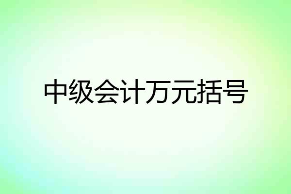 中级会计万元括号