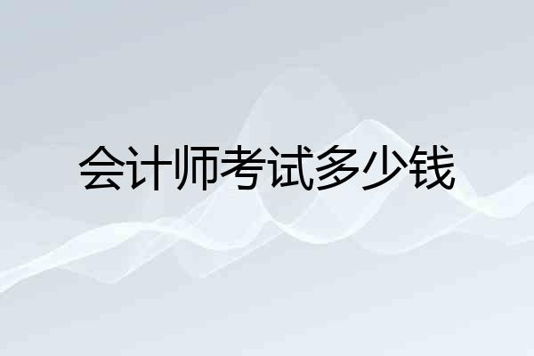 会计师考试多少钱