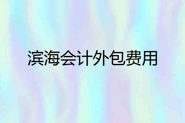 滨海会计外包费用