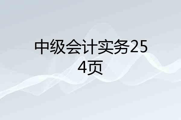 中级会计实务254页