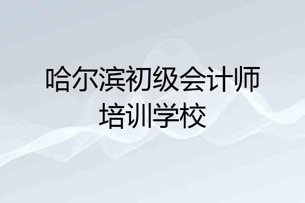 哈尔滨初级会计师培训学校