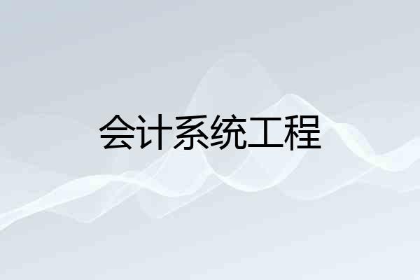 会计系统工程
