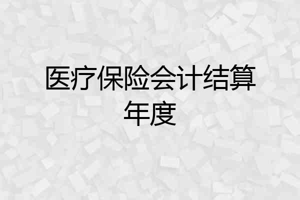 医疗保险会计结算年度