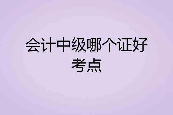 会计中级哪个证好考点