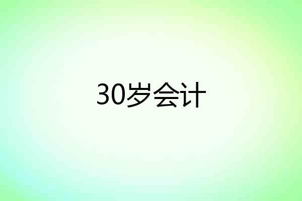 30岁会计