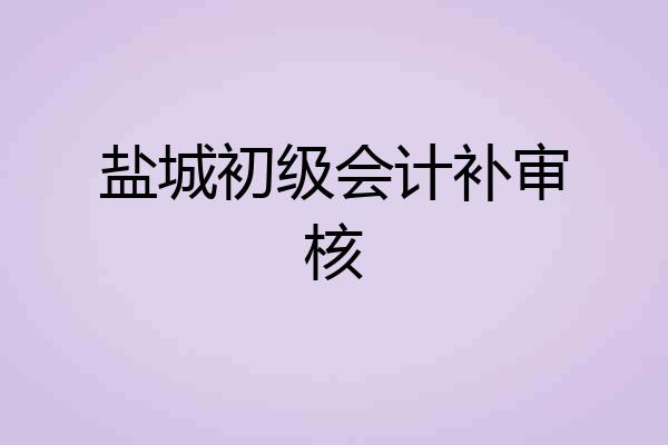 盐城初级会计补审核
