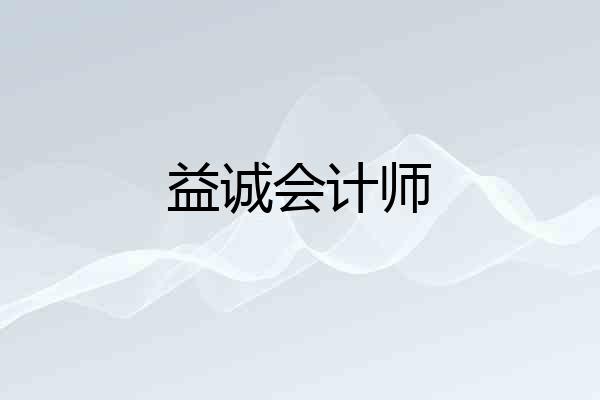 益诚会计师