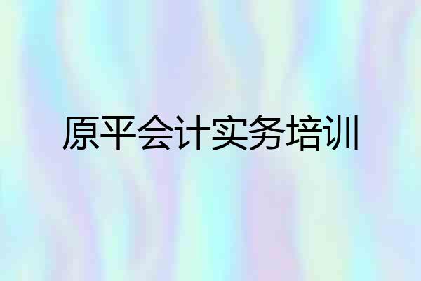 原平会计实务培训