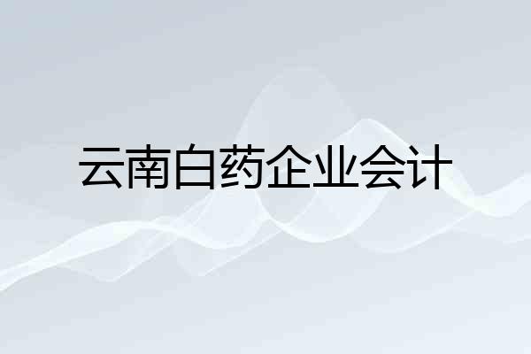 云南白药企业会计