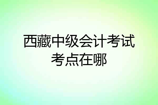 西藏中级会计考试考点在哪