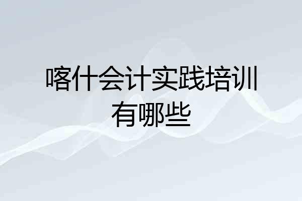 喀什会计实践培训有哪些