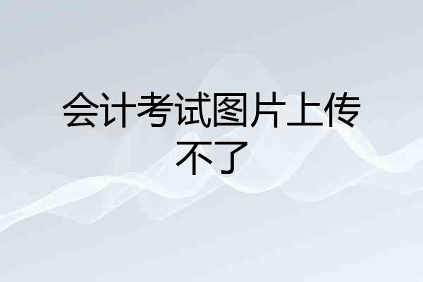 会计考试图片上传不了
