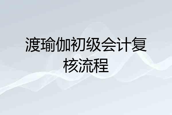 渡瑜伽初级会计复核流程