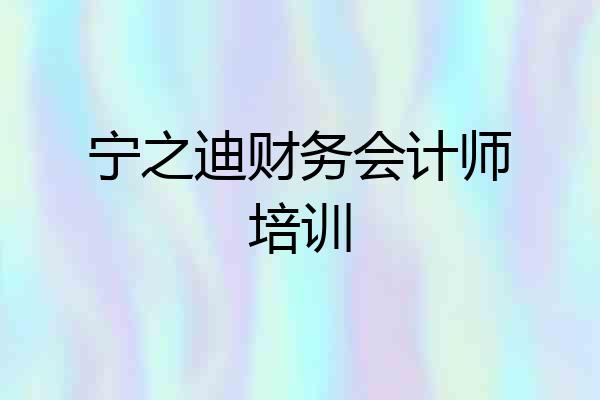 宁之迪财务会计师培训