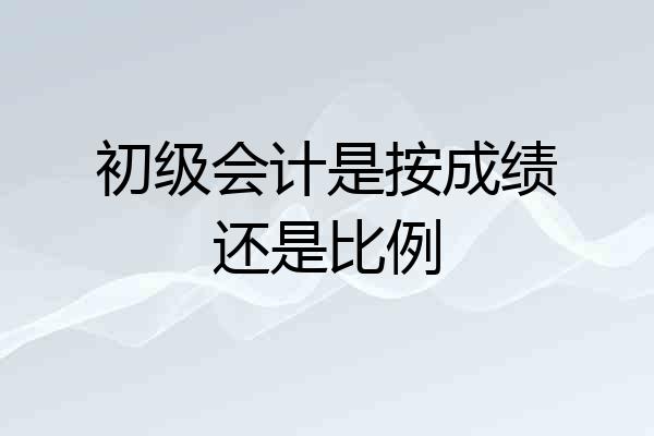 初级会计是按成绩还是比例
