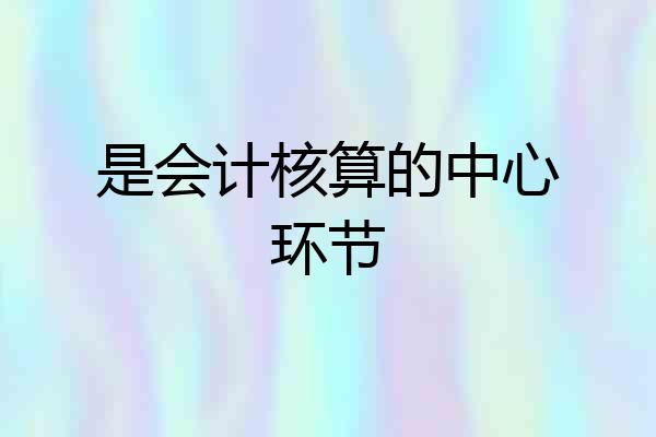 是会计核算的中心环节