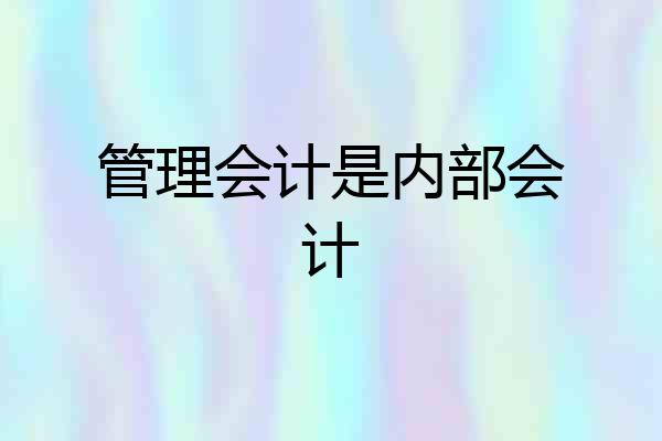 管理会计是内部会计