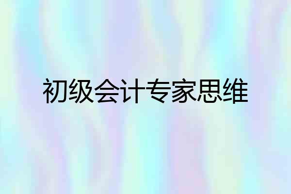 初级会计专家思维
