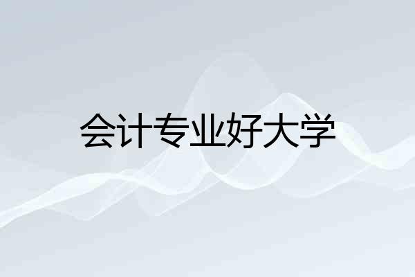 会计专业好大学