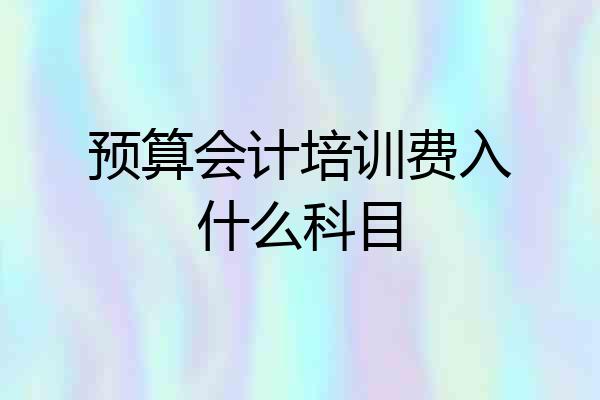 预算会计培训费入什么科目