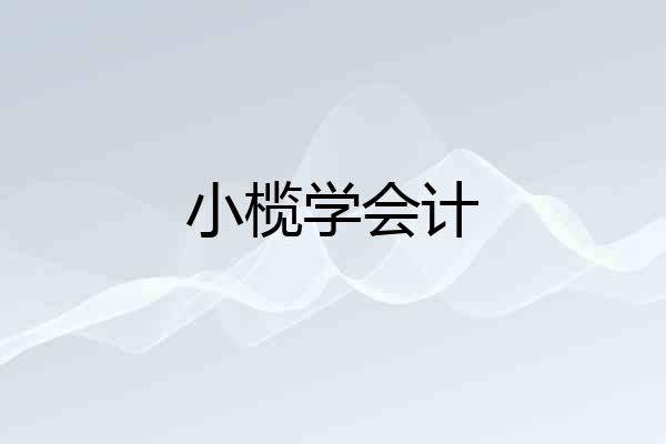小榄学会计