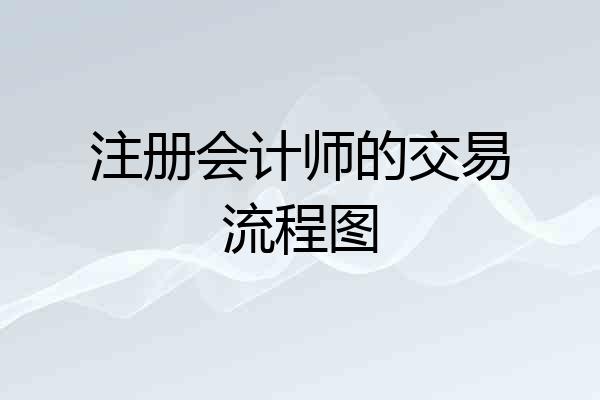 注册会计师的交易流程图