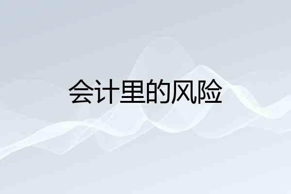 会计里的风险