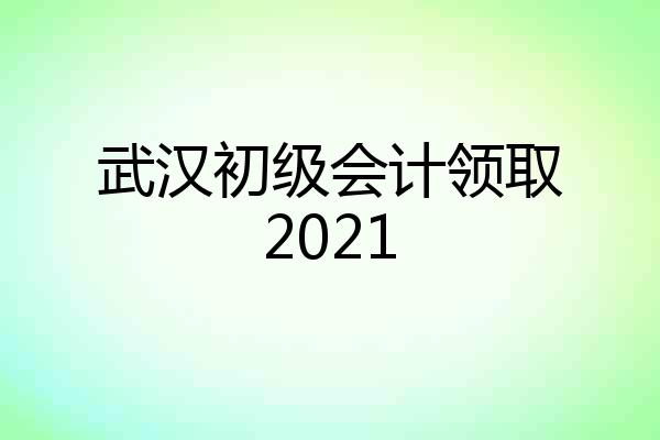 武汉初级会计领取2021