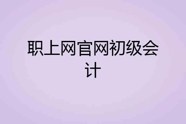 职上网官网初级会计