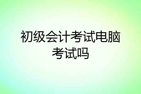 初级会计考试电脑考试吗